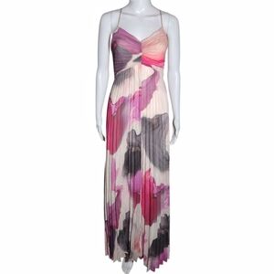 Maxi Pleated Watercolor Dress